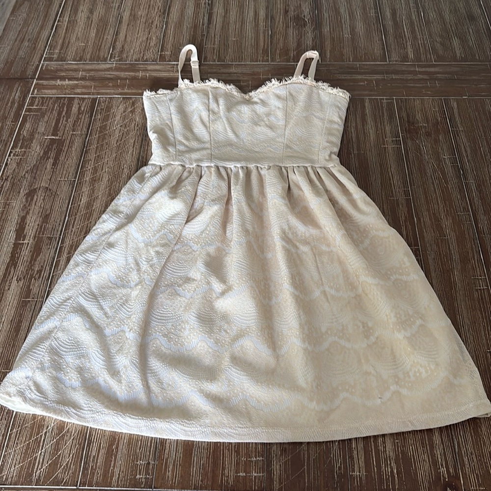 Cream-Mini-Dress